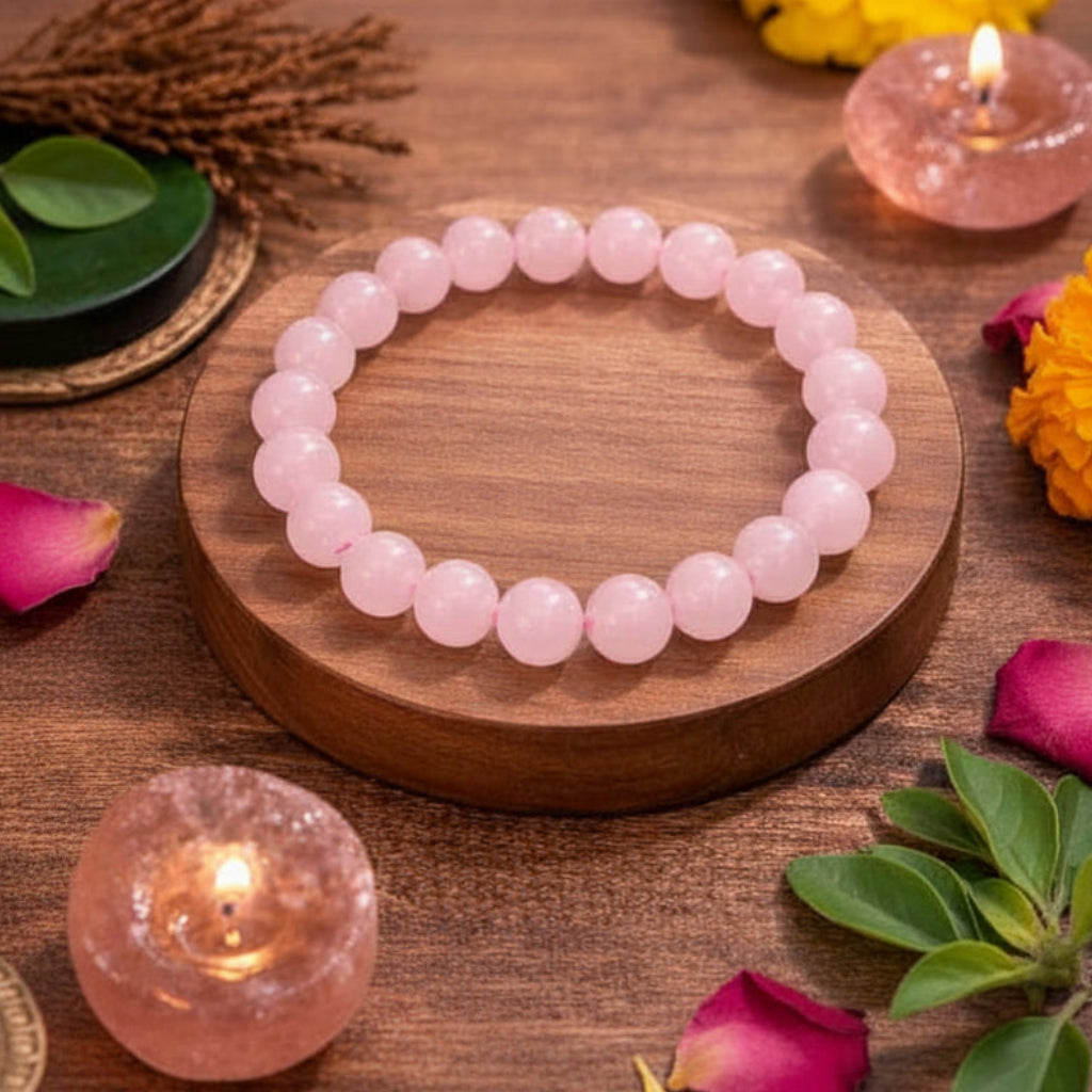 Rose Quartz Bracelet With Lab Tested Certificate