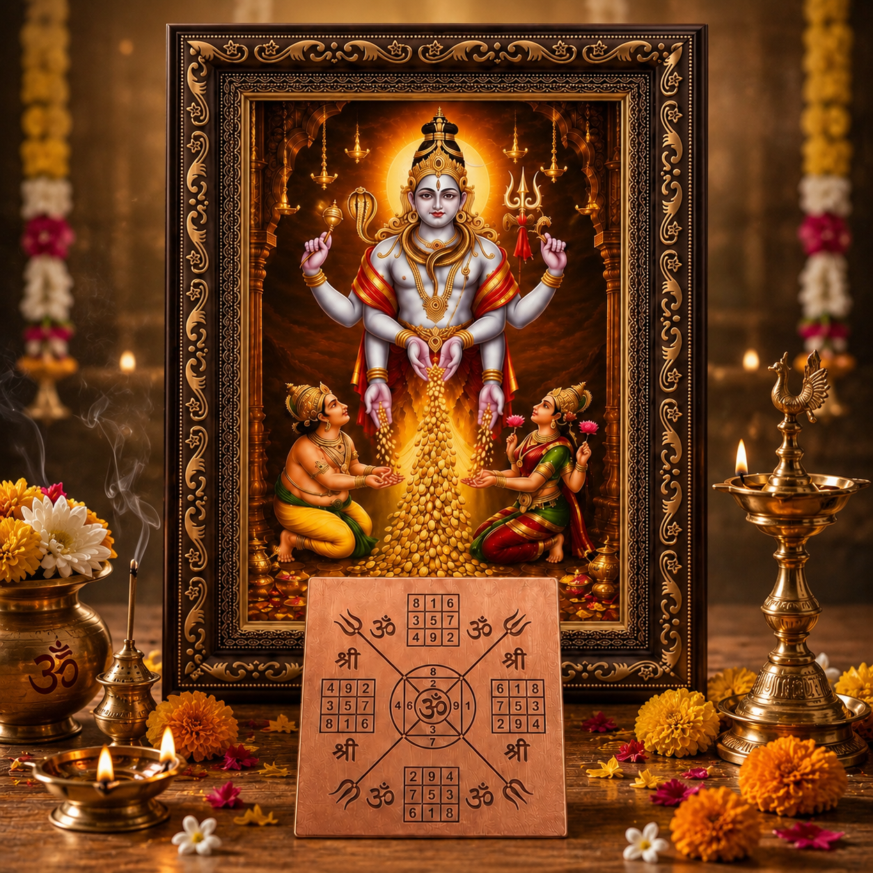 Swarna Akarshana Bhairava Photo & Yantra