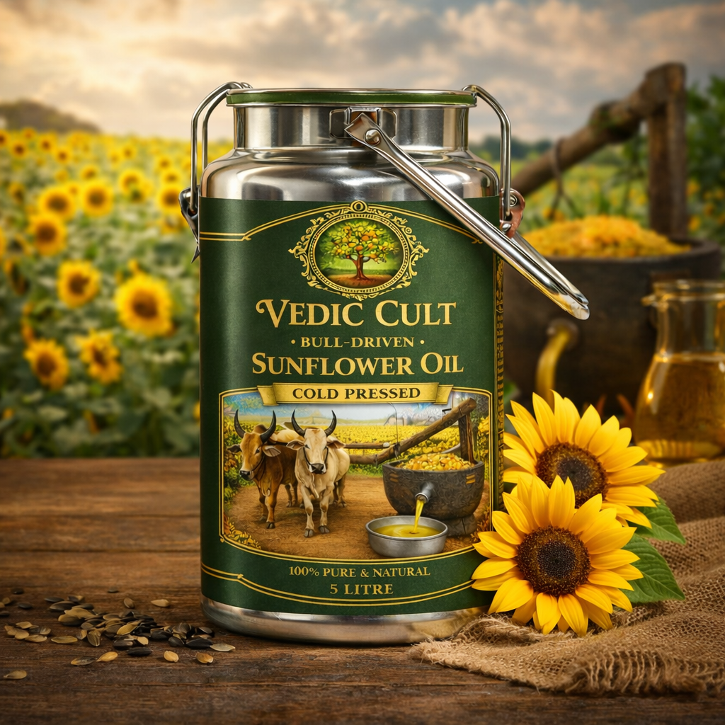 Bull Driven Sunflower Oil | Wooden Cold Pressed | 5L