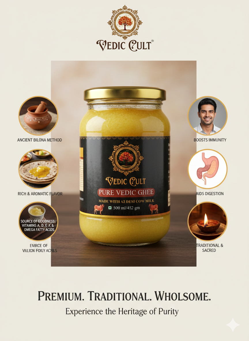 Vedic Ghee Made with A2 Cow Milk 500ml