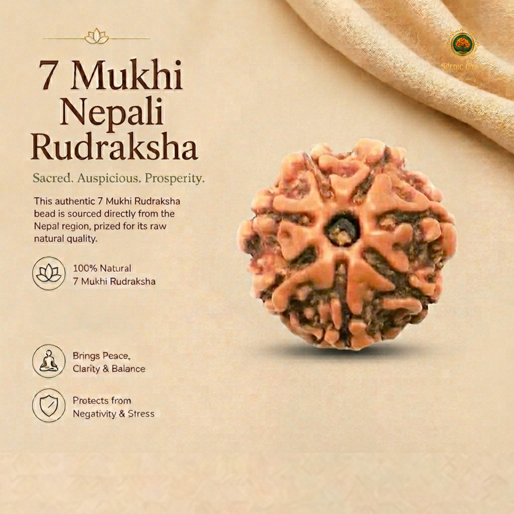 7 Mukhi Single Nepali Rudraksha With Lab Tested Certificate