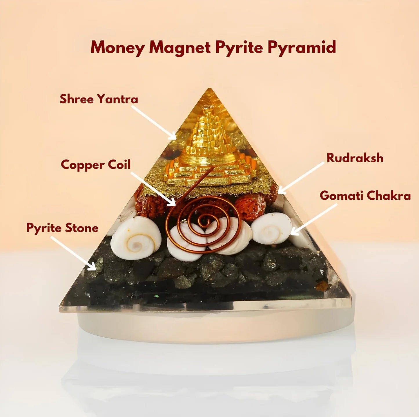 Money Magnet Pyrite Pyramid With Lab Tested Certificate