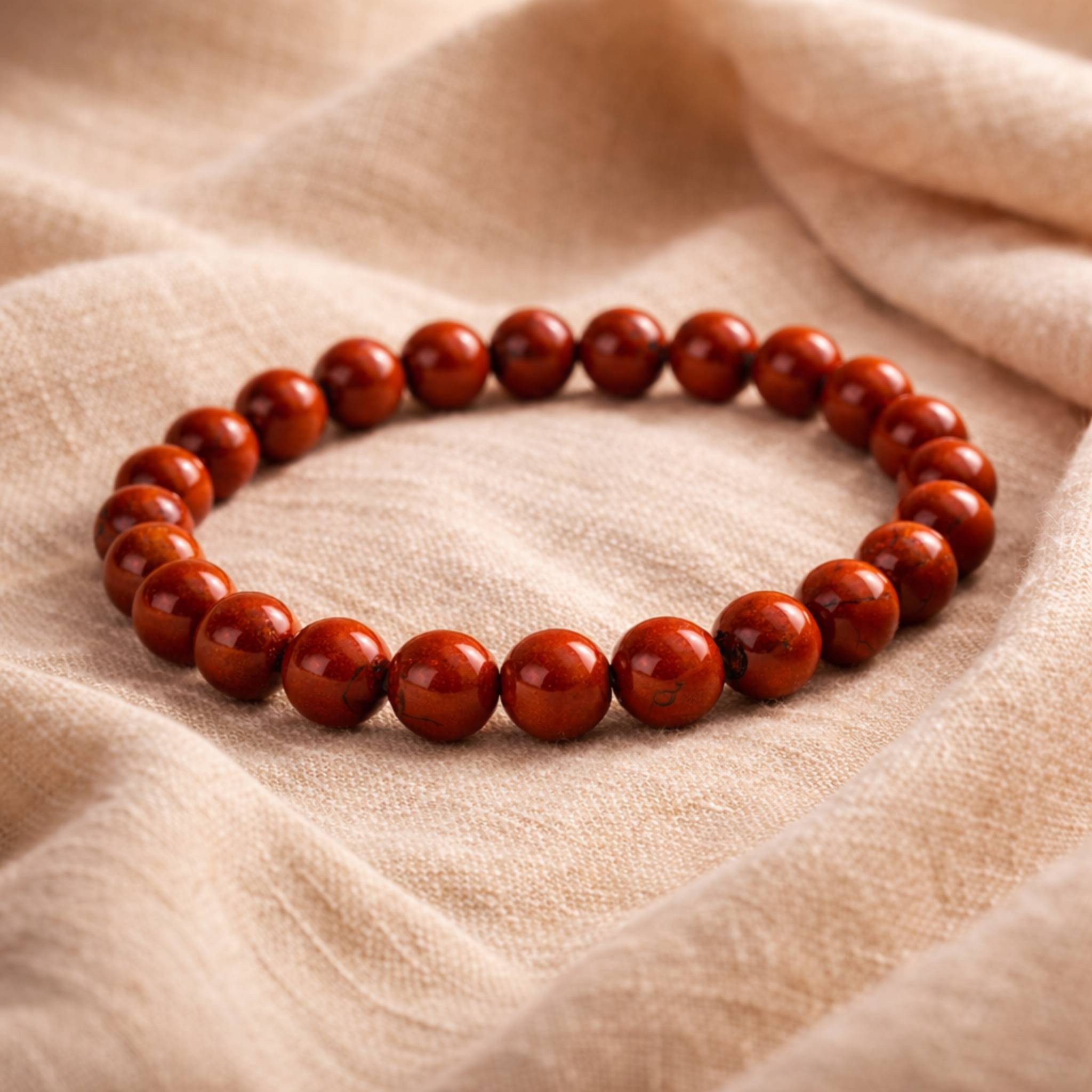 Red Jasper Bracelet with Lab Tested Certificate